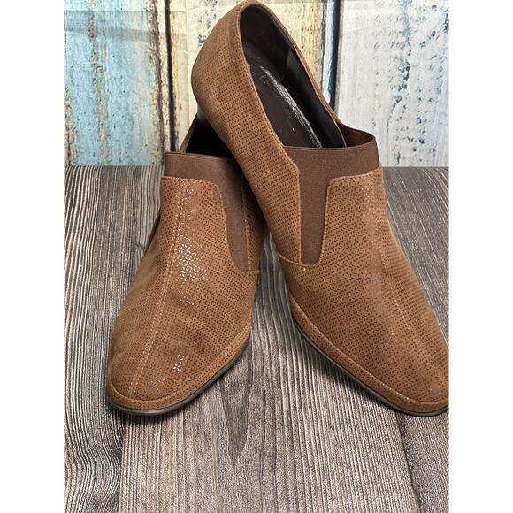 Amalfi By Rangoni Women’s Brown Suede Heels Pump Size 10M Made In Italy - Picture 16 of 16